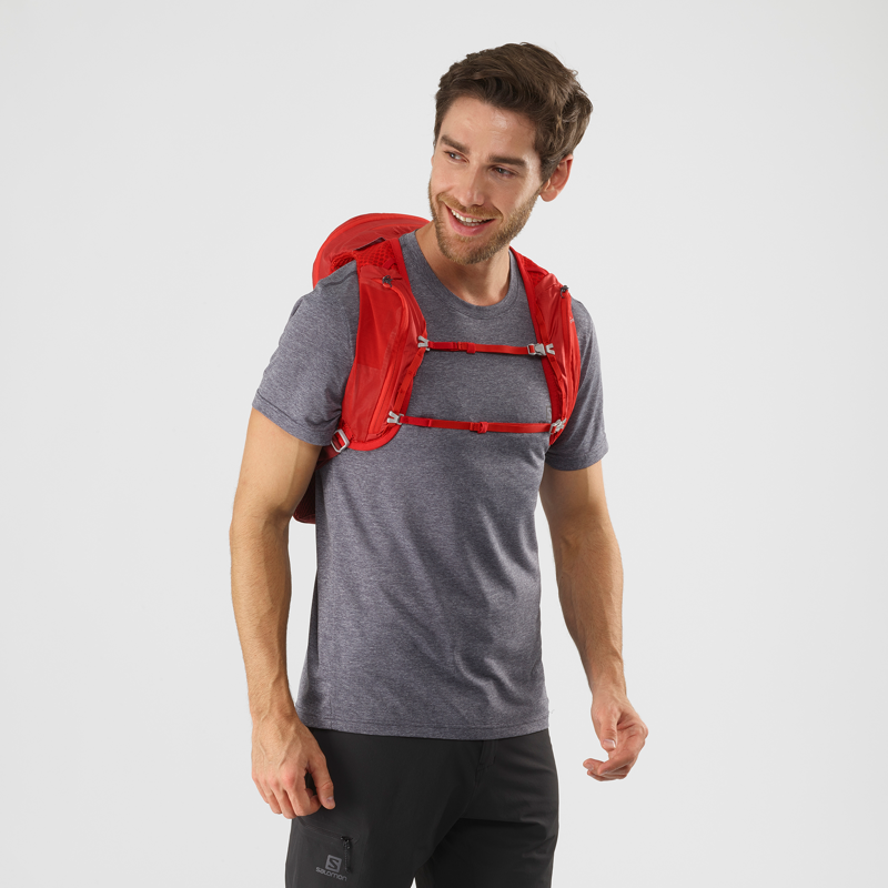 Salomon XT 10 Hiking Backpack in Goji Berry/Madder Brown-4